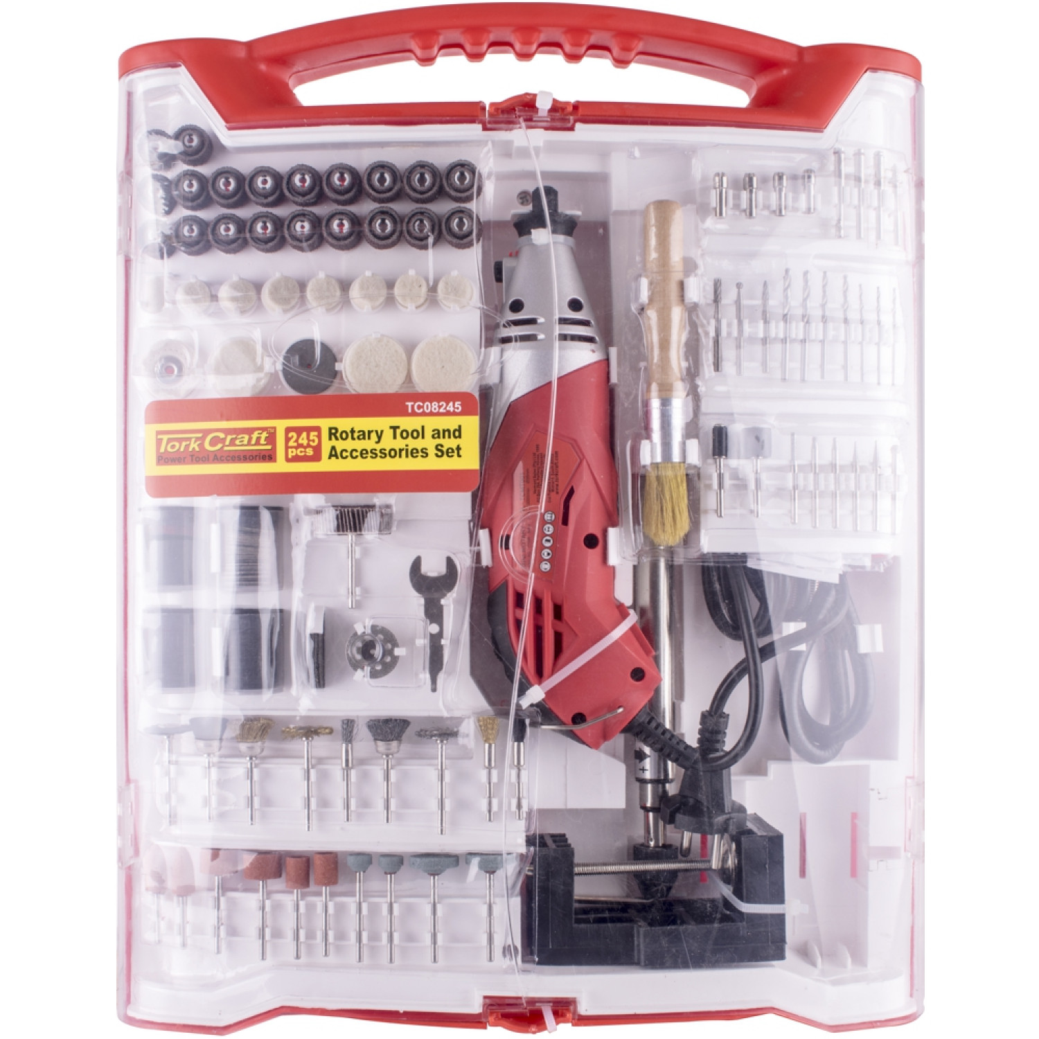 Rotary Tool 170w Accessory Set 245pc With Stand And Flex Shaft