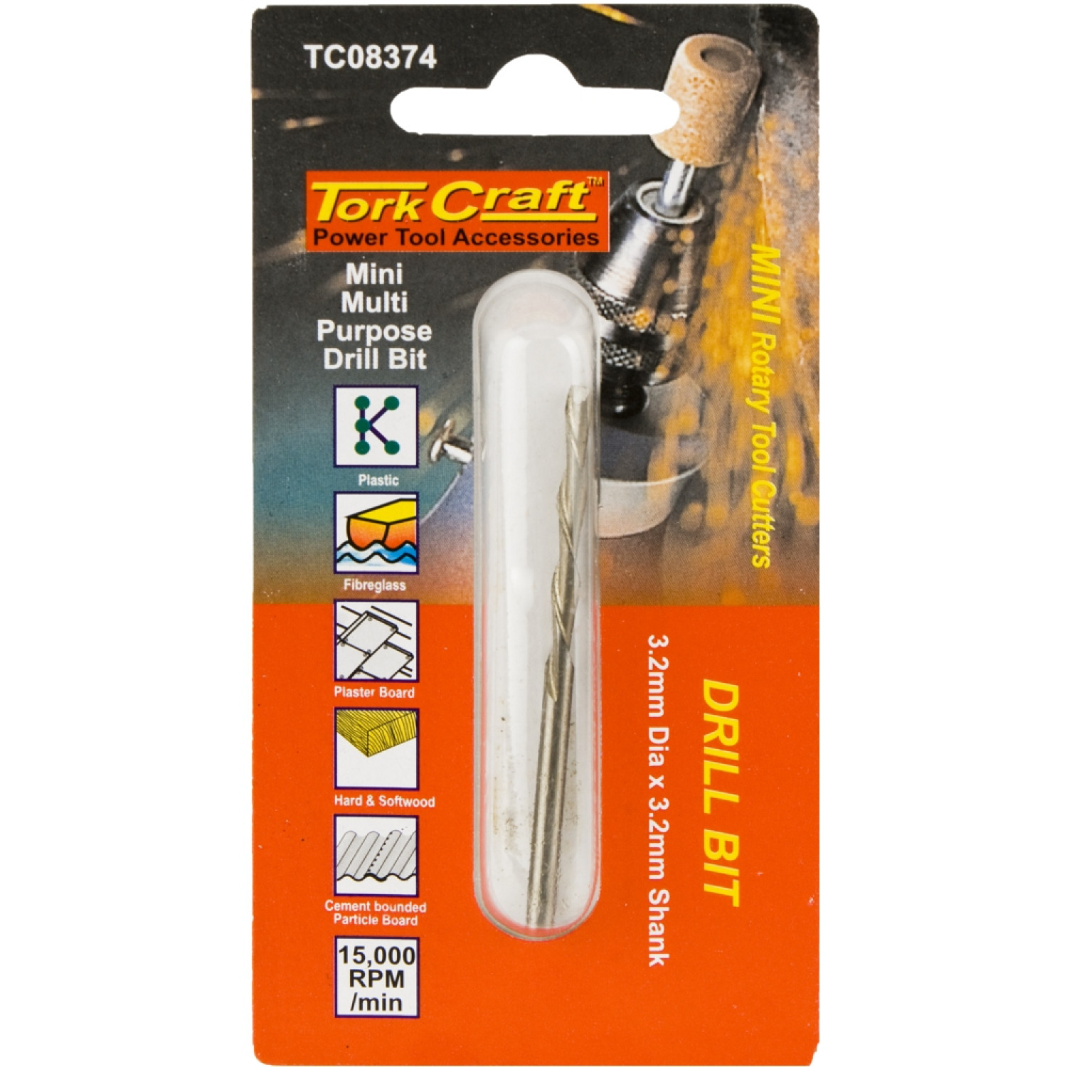 Mini Multipurpose Drill Bit 3.2mm X 3.2mm Shank