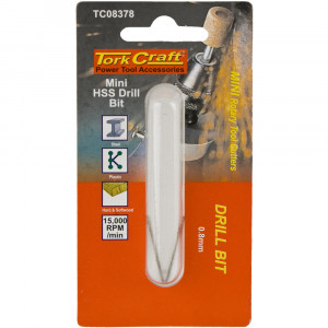 Mini Hss Drill Bit 0.8mm 2pc