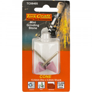 Mini Grinding Stone 15.9mm Cone 3.2mm Shank