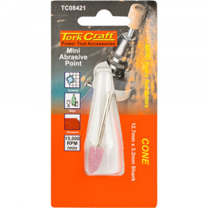 Mini Abrasive Point 12.7mm Cone 3.2mm Shank