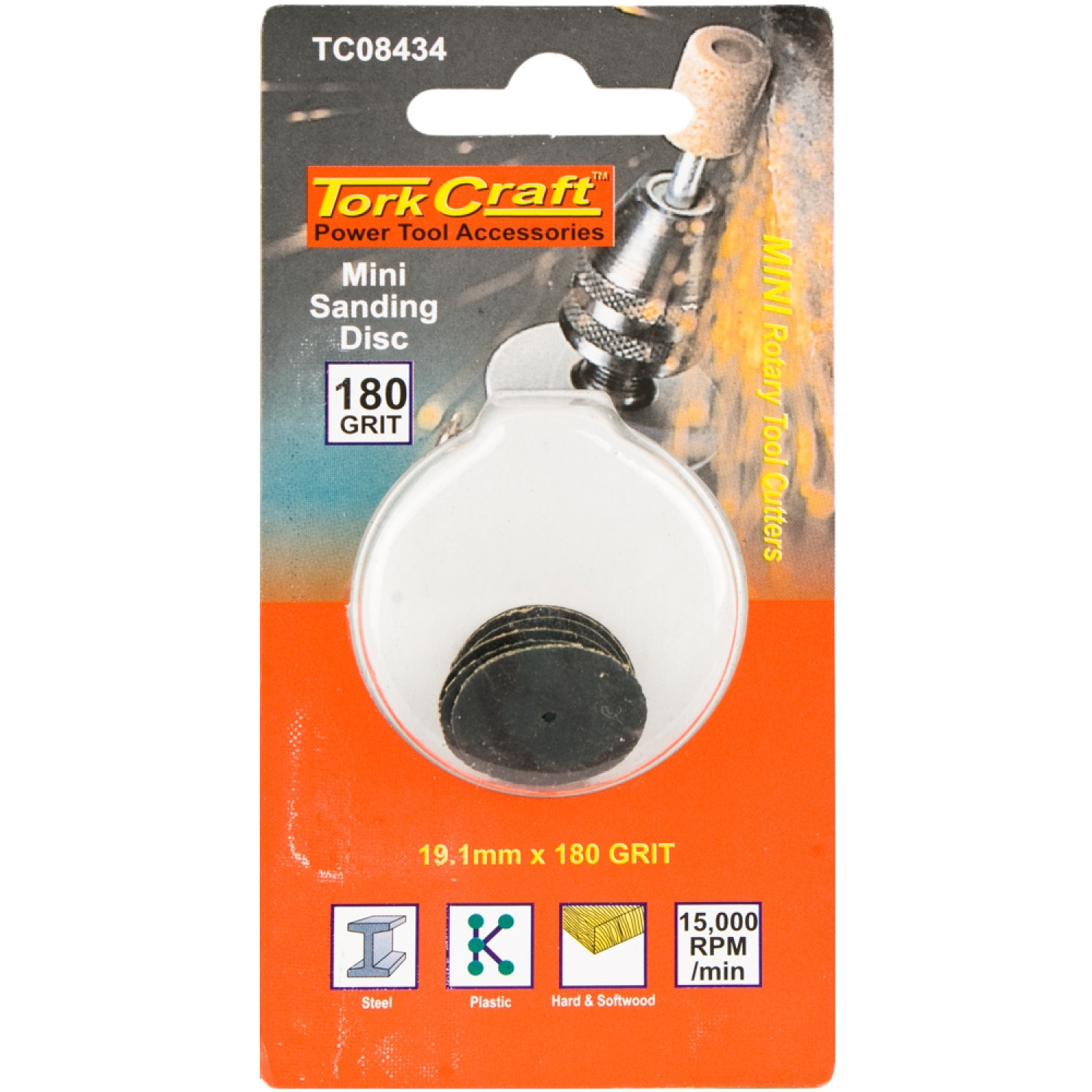 Mini Sanding Disc 19.1mm 180g