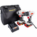 Drill & Impact Driver Twin Pack 20v 2 X 2.0ah Bat Std Charg Carry Bag
