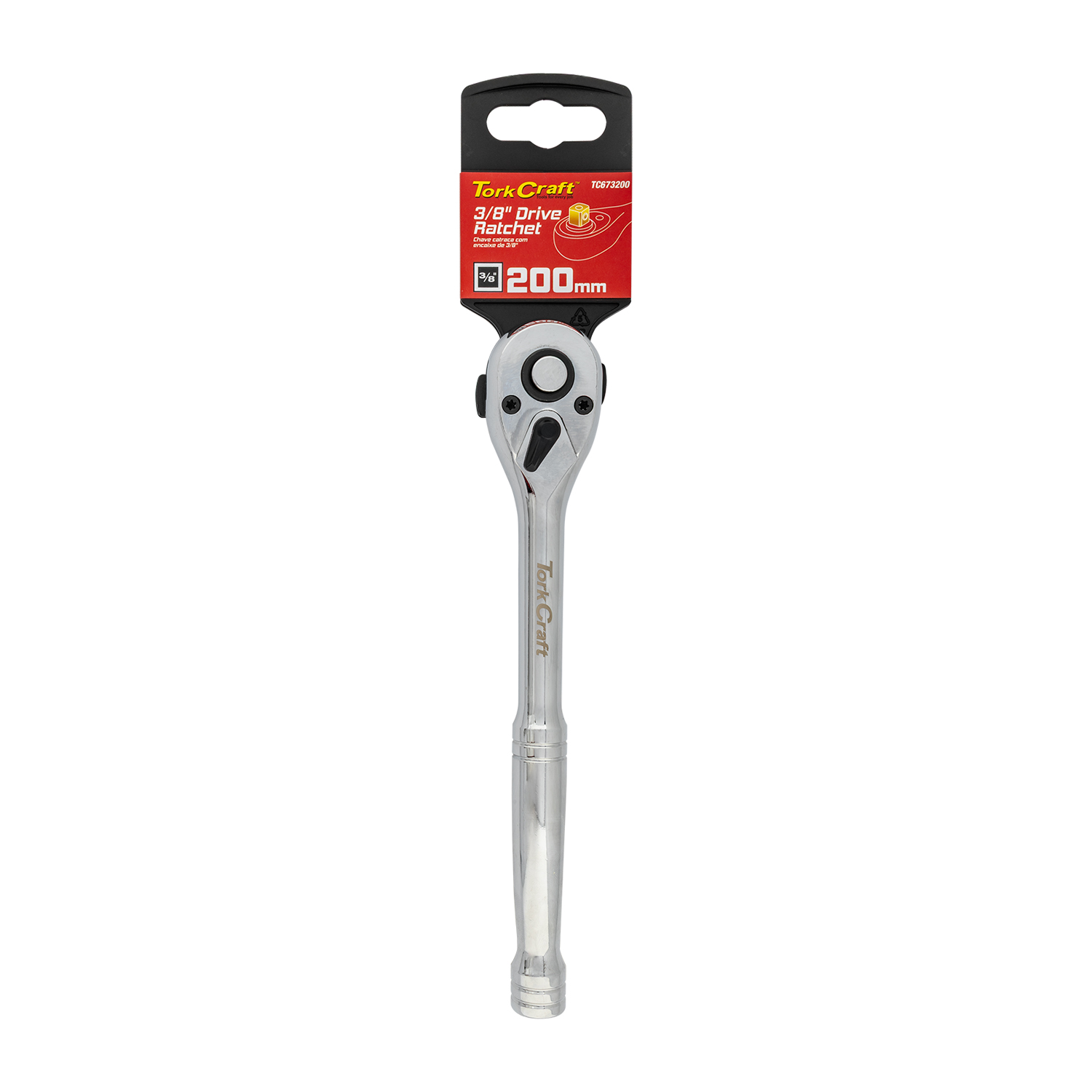 Ratchet 200mm 3/8" Drive Steel Handle