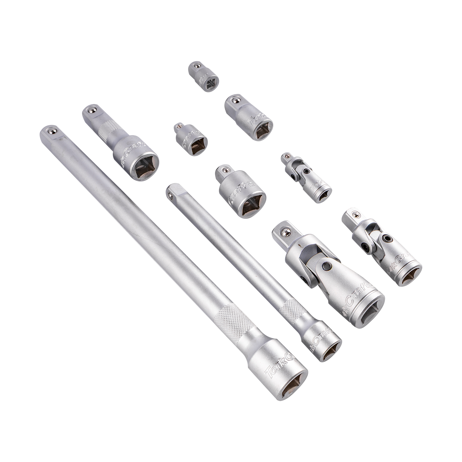 Socket Adaptor & Extention Set 1/2', 1/4', 3/8' 10pc