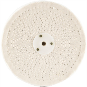 White Buff/mop 200mm X 3 Section X 30 Mm Thick 1/2' Hole