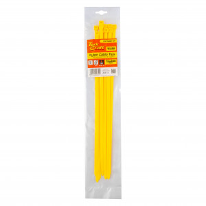 Nylon Cable Ties 7.6mm X 400mm Yellow 10pc