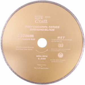 Diamond Blade Continues Thin Rim 230x22.22mm