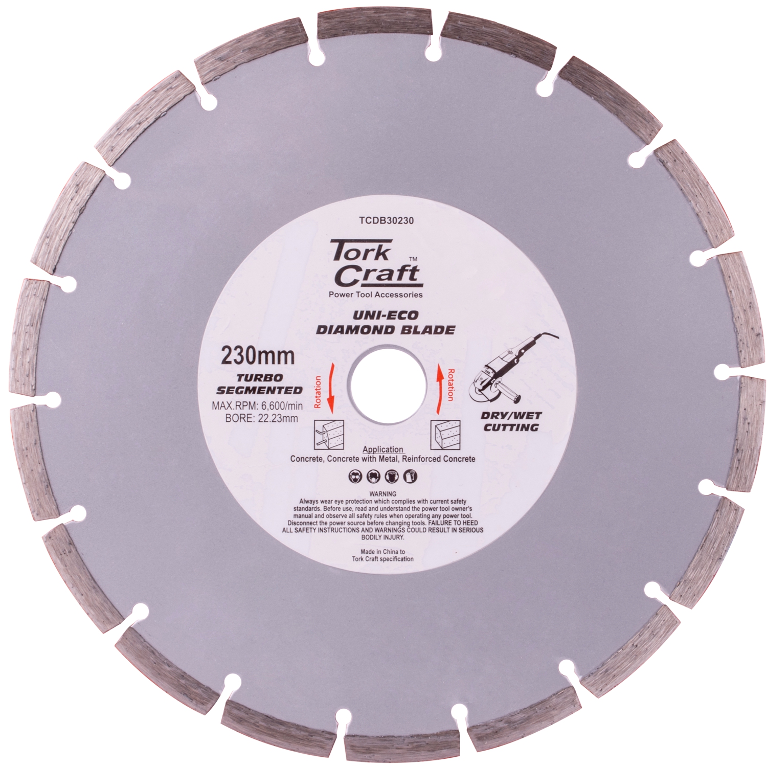 Diamond Blade Segm 230mm Reinforced Concrete