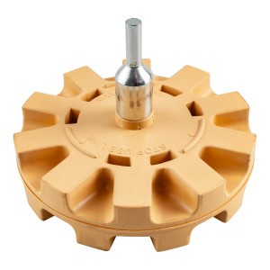 Rubber Eraser Wheel Serrated 100mm X 6mm Spindle