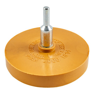 Rubber Eraser Wheel Solid 87mm X 6mm Spindle