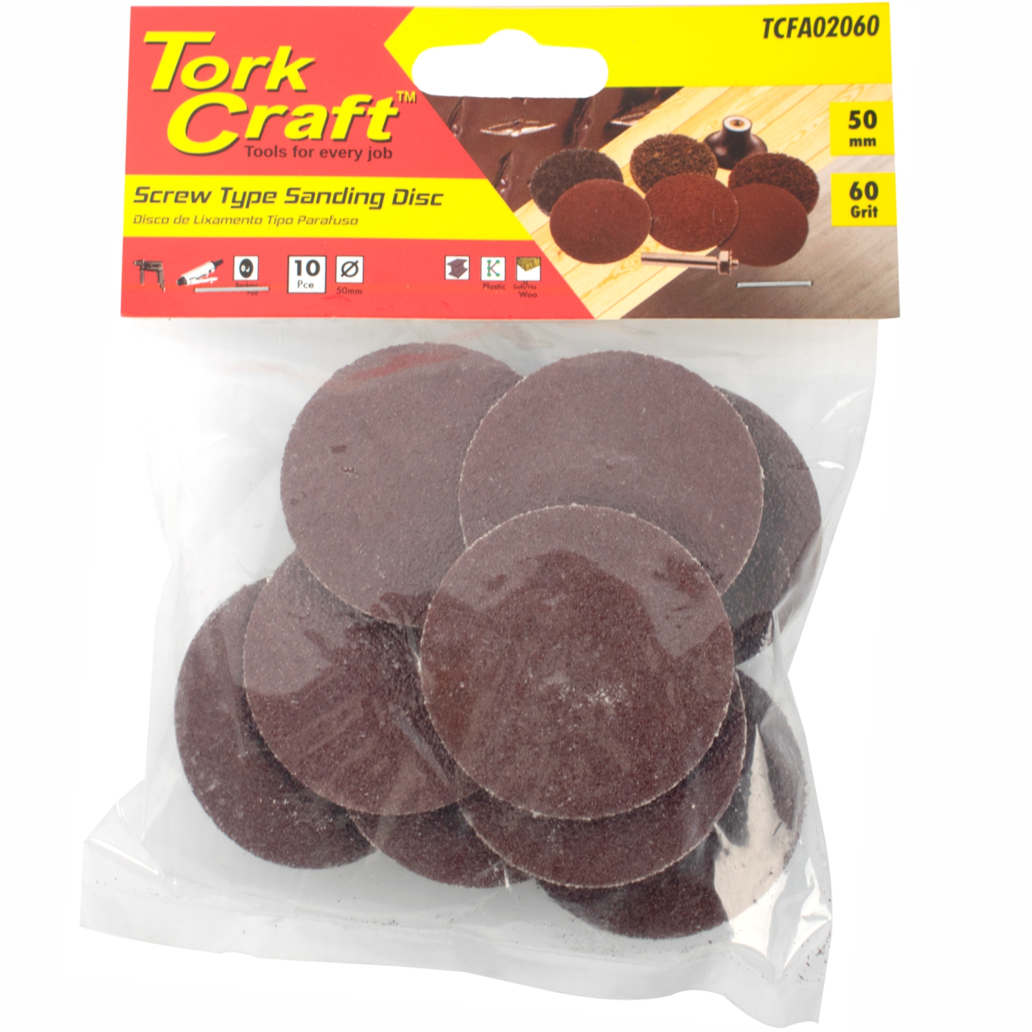 Sand Disc Screw Type 50mm 60g 10pc For Surface Conditioning Kit