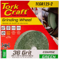 Grinding Wheel 125 X 20 X 32mm Bore Coarse 36g Green