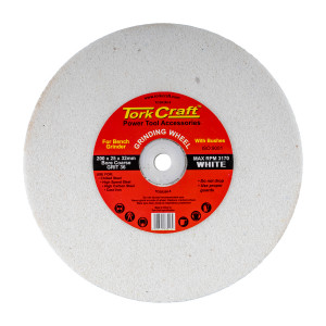 Grinding Wheel 200x25x32mm White Coarse 36gr W/bushes For Bench Grin