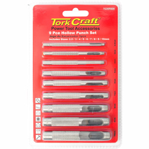 Hollow Punch Set 9pc 2.5-10mm Carb. Steel