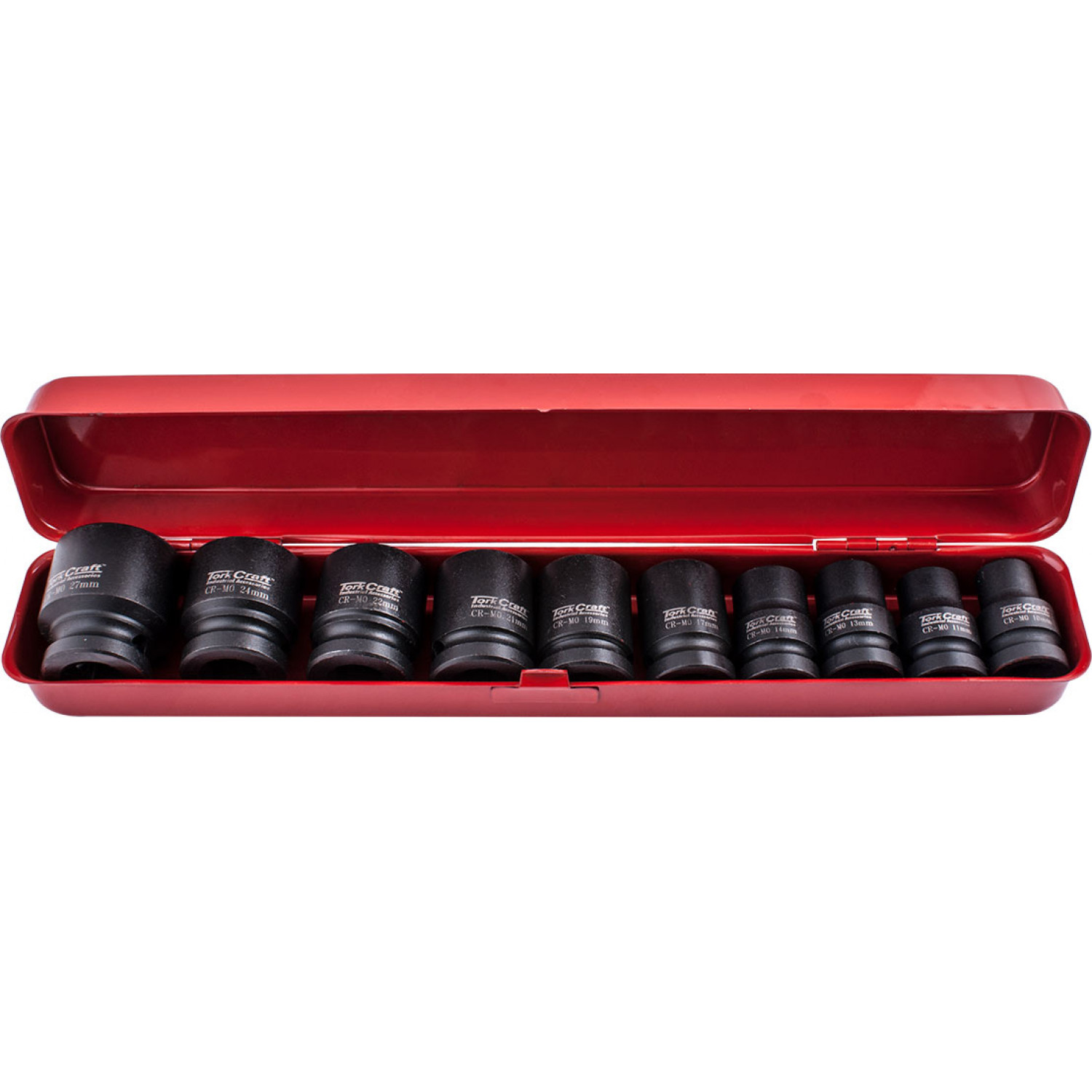 10pc 1/2' Drive Impact Socket Set (10.11.13.14.17.19.21.22.24.27)