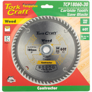 Blade Contractor 180 X 60t 30/20/16 Circular Saw Tct