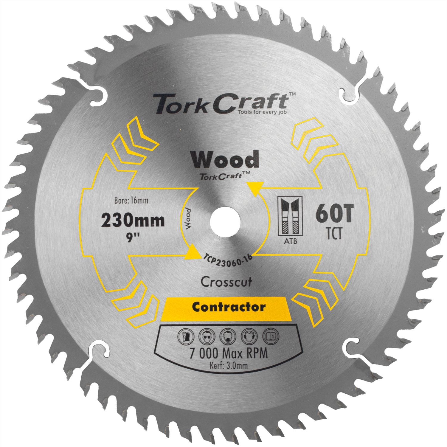 Blade Contractor 230 X 60t 16mm Circular Saw Tct