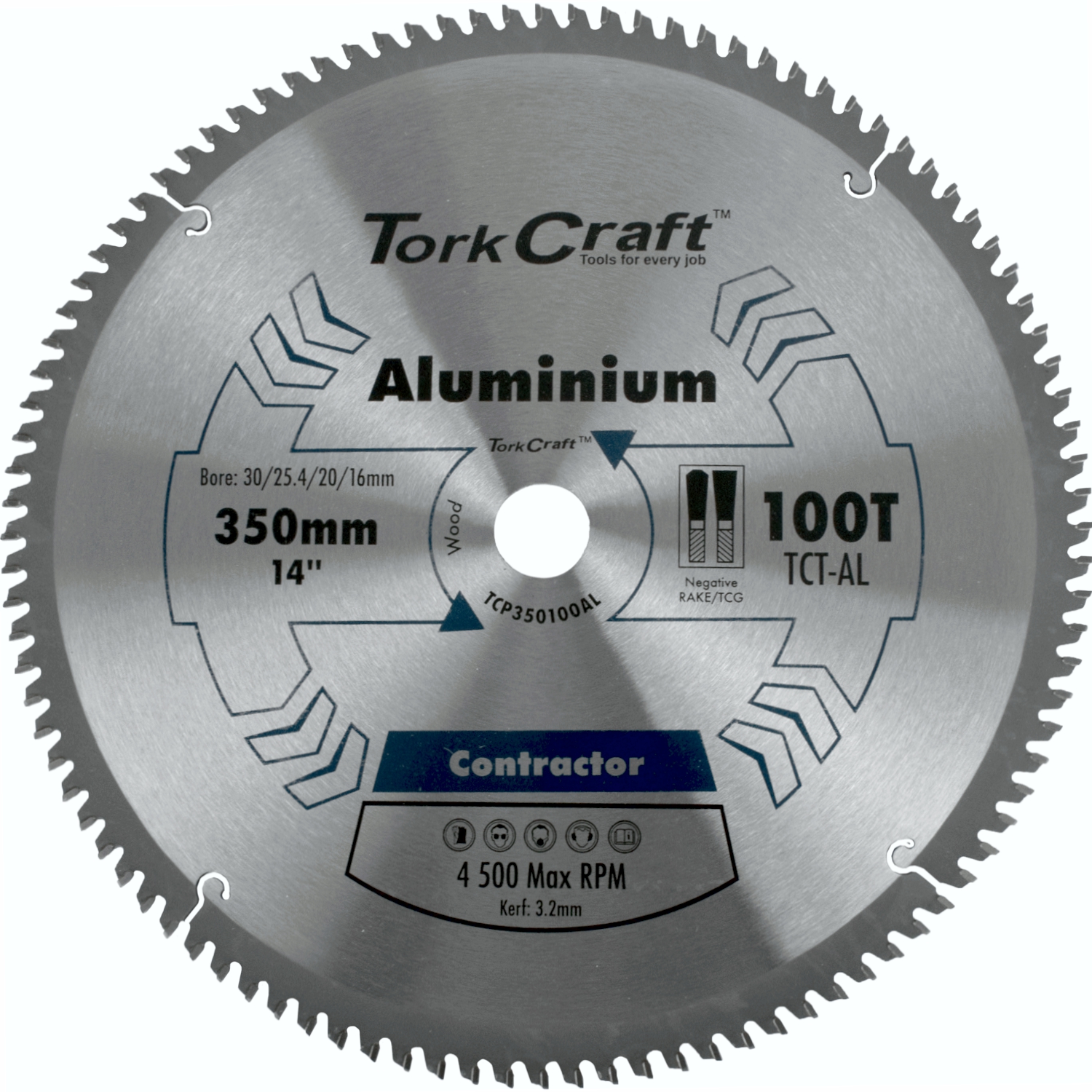 Blade Contractor Alum 350 X 100t Tcg Neg Circular Saw Tct
