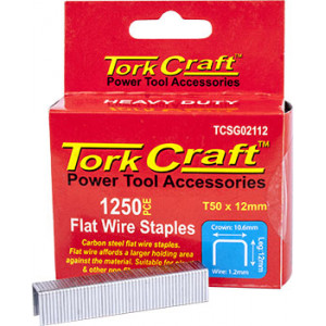Flat Wire Staple 16g X 10.6mm X 12mm T50 1250pc C/steel For Tcsg0210