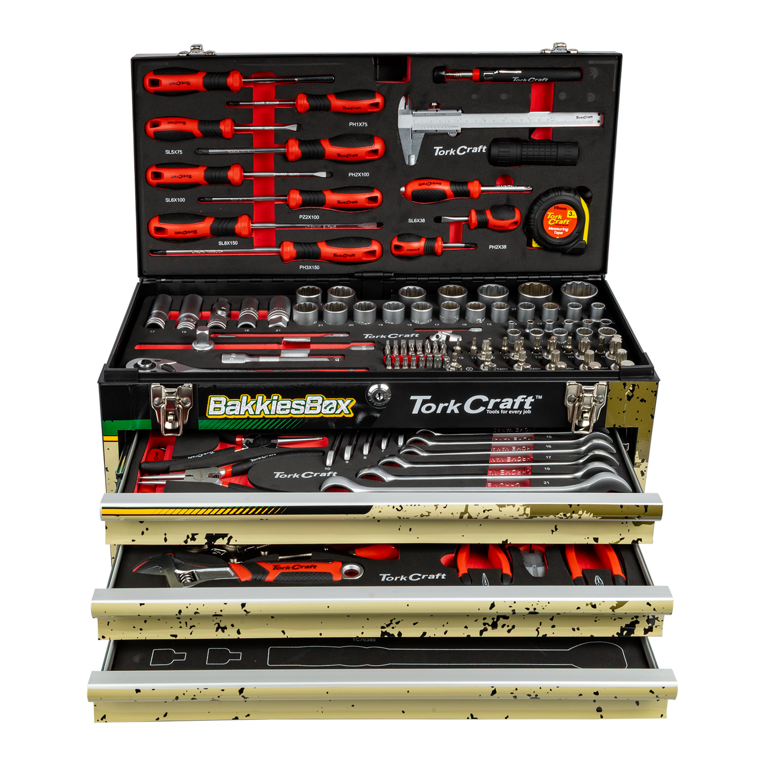 Tool Box 154 Pce 3 Drawer & Top Tray Limited Edition Track Box Bakkies