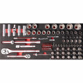 Tool Box 154 Pce 3 Drawer & Top Tray 535x255 X 315mm Track Box