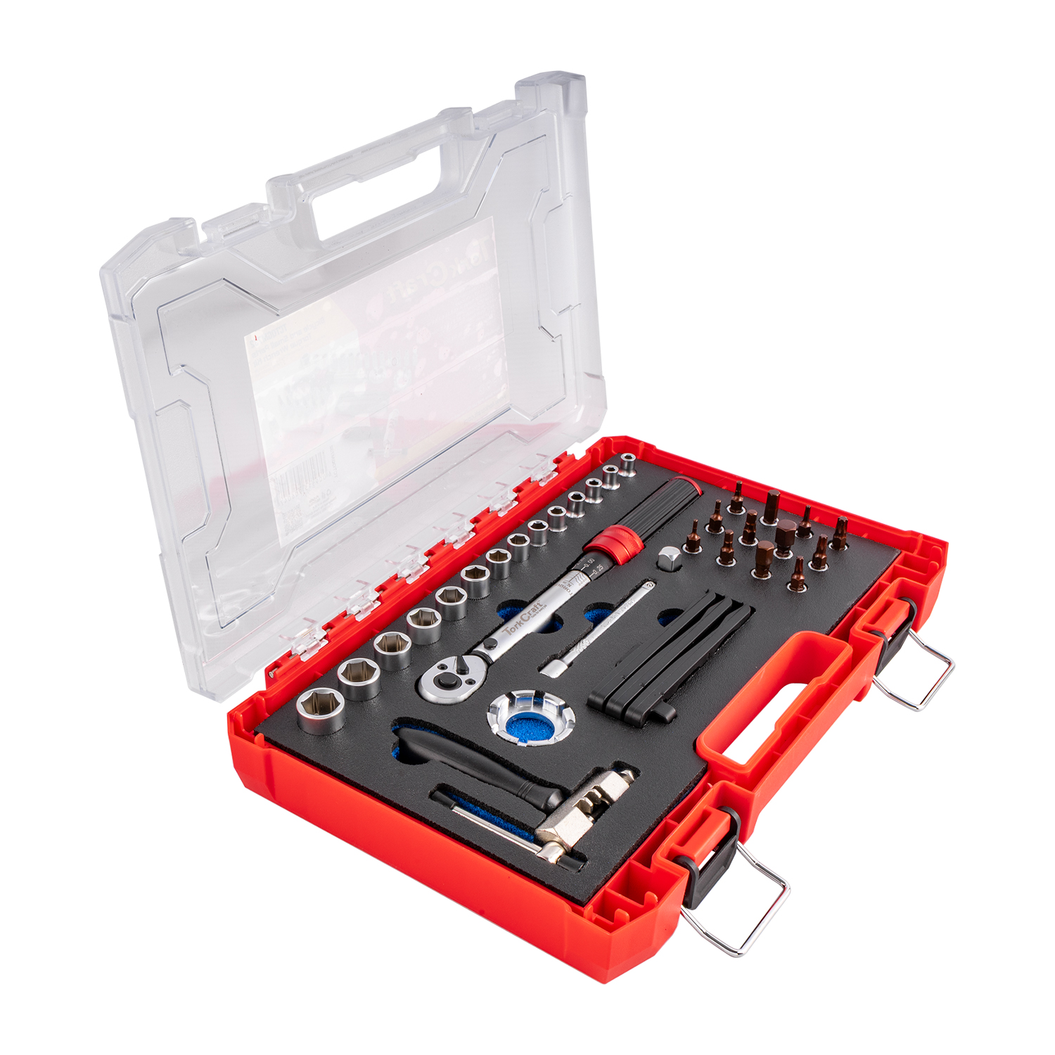 34pcs Bike Repair Torque 5-25nm Wrench Set 1/4' Socket Kit Bycicle