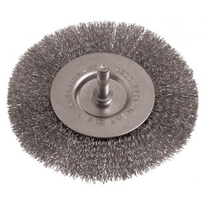 Wire Wheel Brush 100mm 6mm Shaft Stainless Steel
