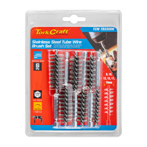 Tube Brush 6pc Set Stainless Steel 6,35mm Hex Shank