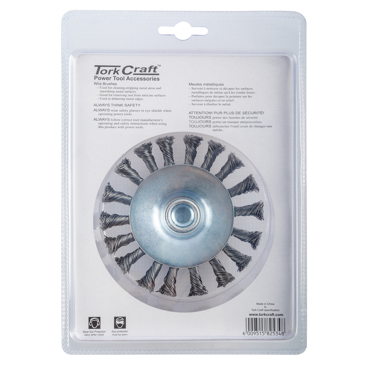 Wire Cup Brush Twisted Bevel Plain 115mmxm14 Blister