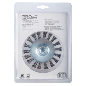 Wire Cup Brush Twisted Bevel Plain 115mmxm14 Blister