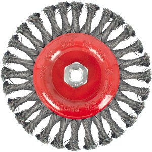 Wire Wheel Brush Single Section Twisted Plain 175mmxm14 Blister