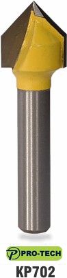 V-groove router bit sample